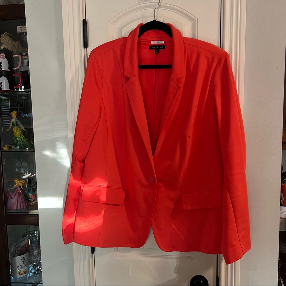 Lane Bryant Bright Orange Blazer size 24